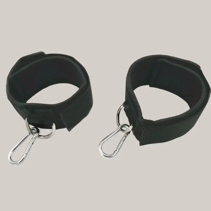 Cable Machine Ankle Straps – 39–50 cm, Pair Black