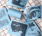 Mini Bliuetooth Wireless Thermal Printer 3pcs thermal paper Blue