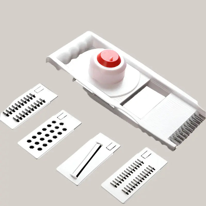 5-Piece Stainless Steel and ABS Vegetable Slicer and Grater Set