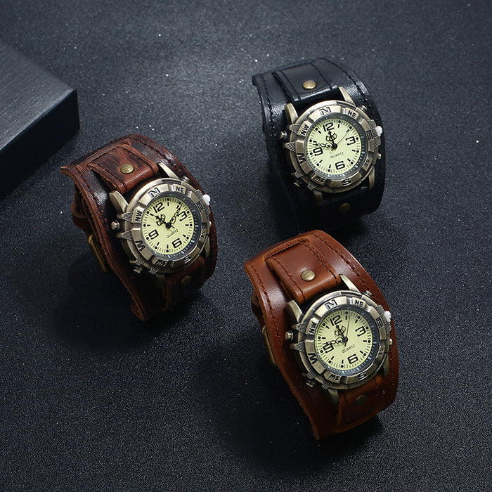 Vintage Leather Watch Bracelet