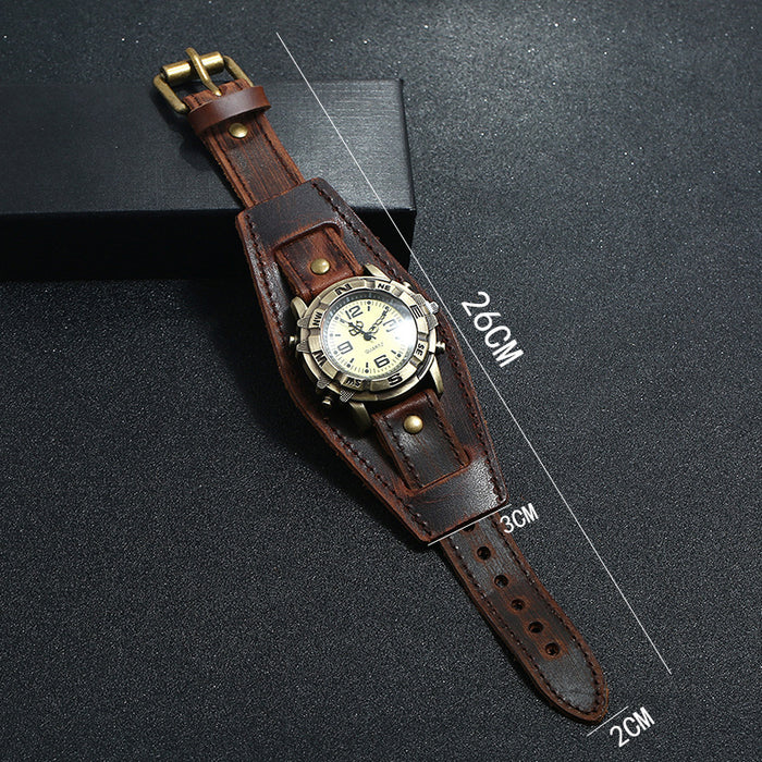 Vintage Leather Watch Bracelet