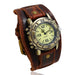 Vintage Leather Watch Bracelet Coffee