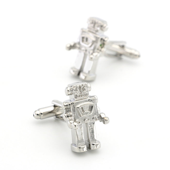 Silver Robot Cufflinks