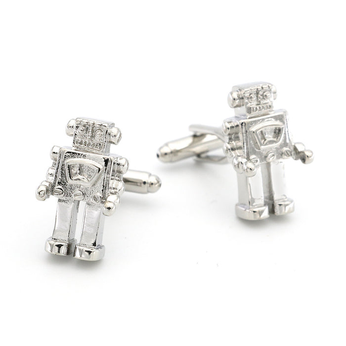 Silver Robot Cufflinks