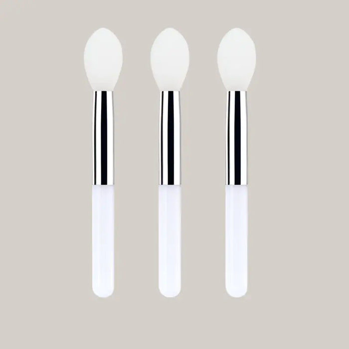 3-Piece Mini Lip Brush Set – 8 cm Transparent