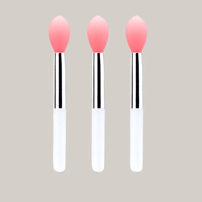 3-Piece Mini Lip Brush Set – 8 cm Watermelon Red