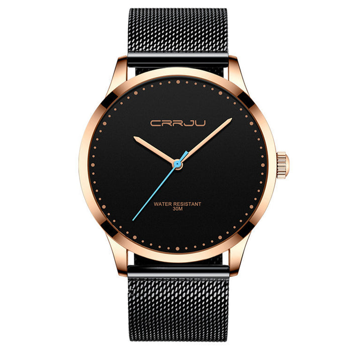 Men's Stainless Steel Mesh-Band Watch C