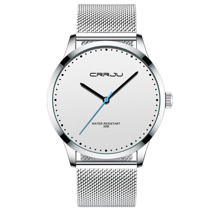 Men's Stainless Steel Mesh-Band Watch E