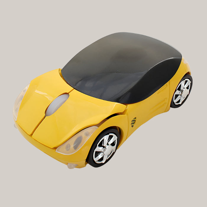 Wireless Car-Shaped Computer Mouse Yellow