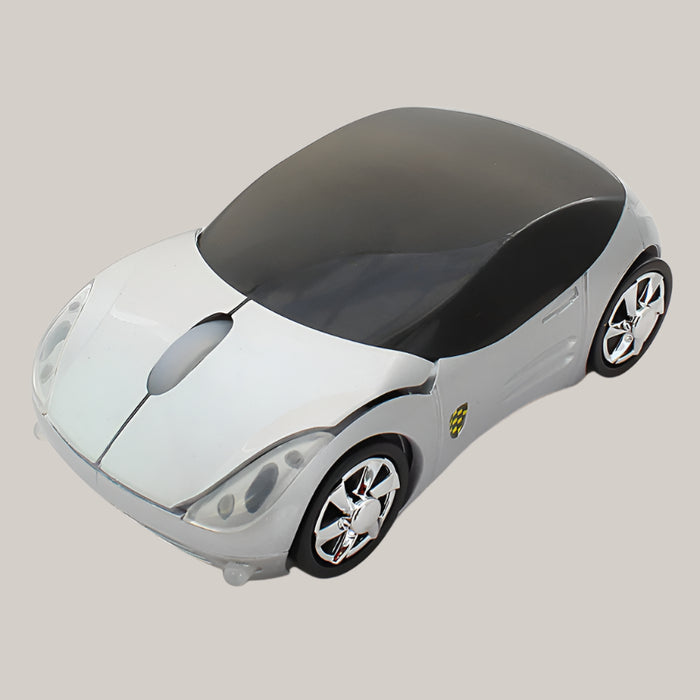 Wireless Car-Shaped Computer Mouse Silver