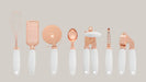 7-Piece Rose Gold Stainless Steel Kitchen Utensil Set White