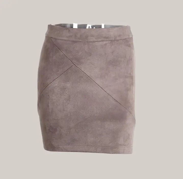 Bodycon Short Skirts Women Brown
