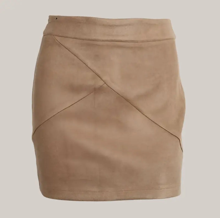 Bodycon Short Skirts Women Camel