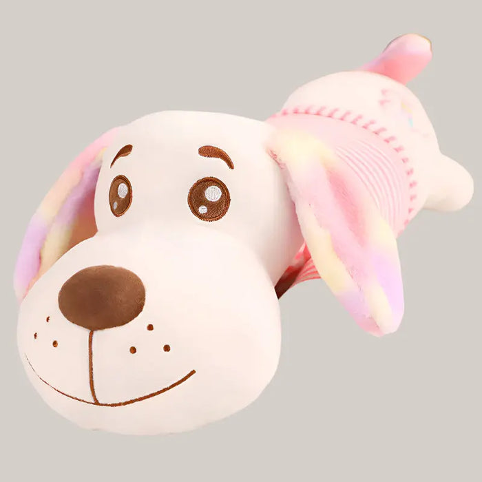 Dog-Shaped Plush Cushion – 50 to 110 cm, 2 Colors Pink