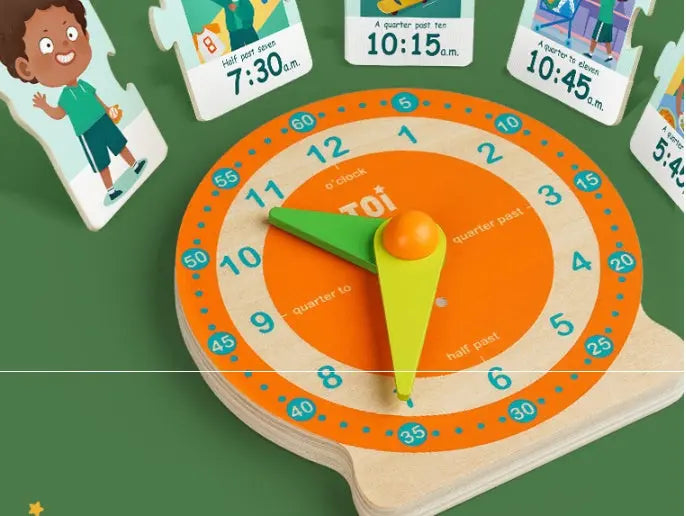 Clock-Themed Time Planning Board Game