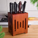 Ventilated Rubberwood Knife Holder, Wall-Mounted or Countertop