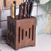 Ventilated Rubberwood Knife Holder, Wall-Mounted or Countertop