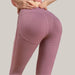 Running High Waist Tight Trousers Light Purple B