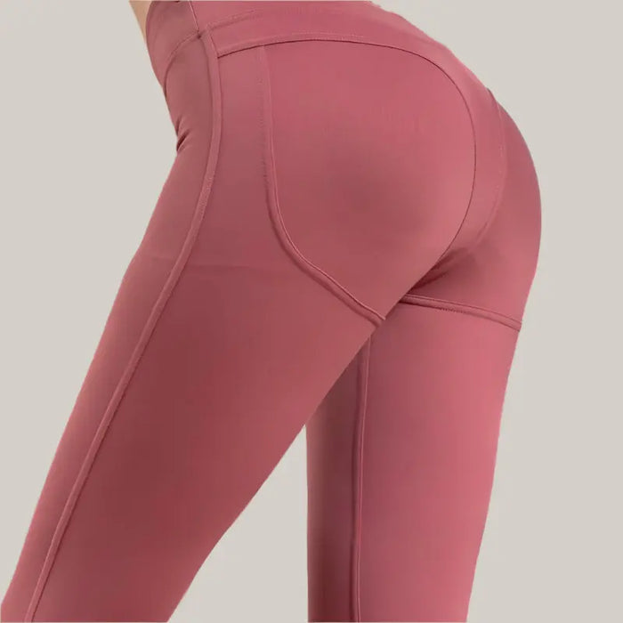 Running High Waist Tight Trousers Bean Paste B