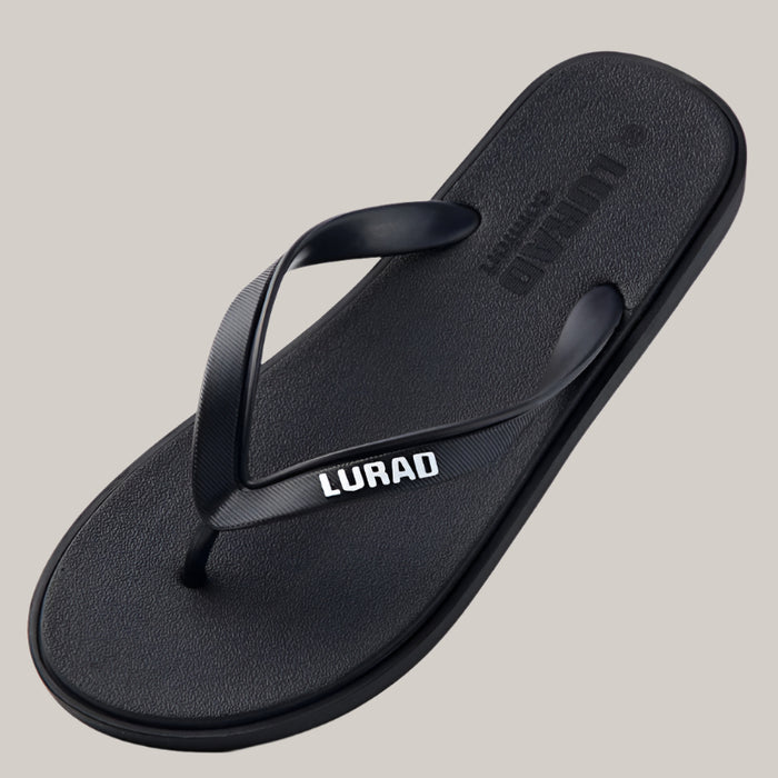 Two-Tone Outdoor Flip-Flop Sandals Black