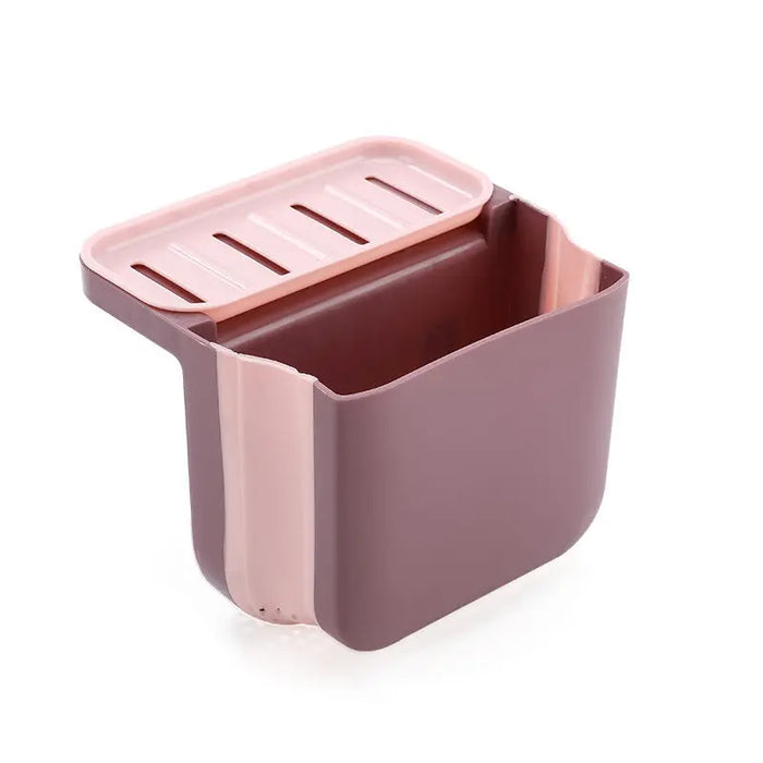 Foldable Drain Filter Shelf Kitchen Drain Basket Pink