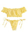 European and American Erotic Lingerie Sexy Women's Underwear Yellow