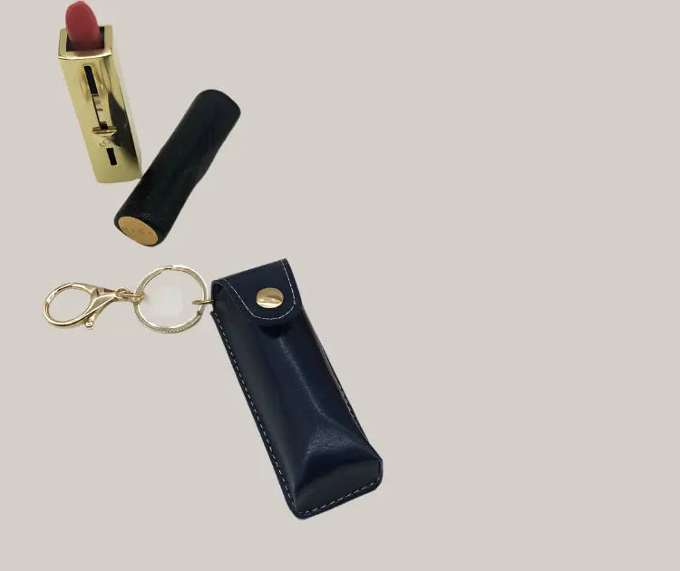 PU Leather Lipstick Case – 3 Colors Black