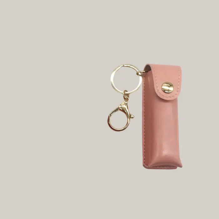 PU Leather Lipstick Case – 3 Colors Pink