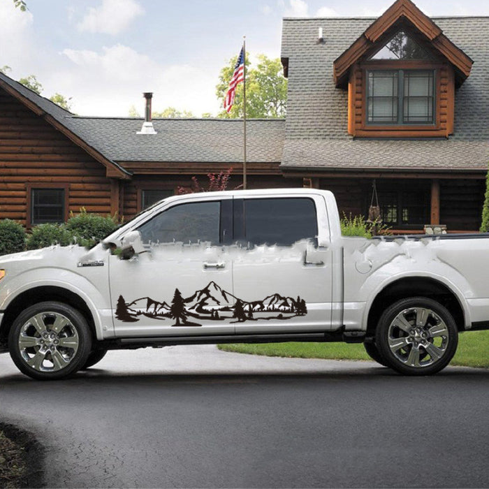 Car Stickers, Pine Tree Graphics, Body Stickers, Garland