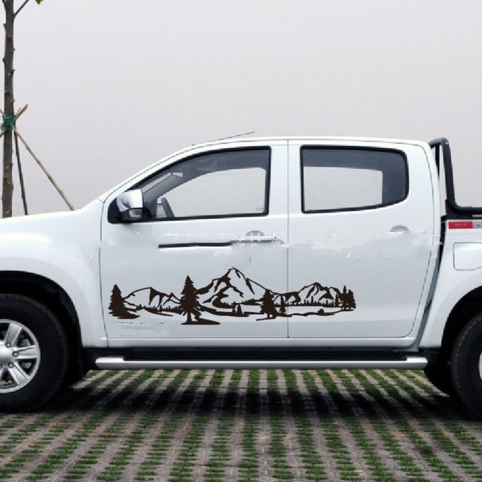 Car Stickers, Pine Tree Graphics, Body Stickers, Garland