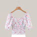 Sweet Chic Floral Print Crop Tops