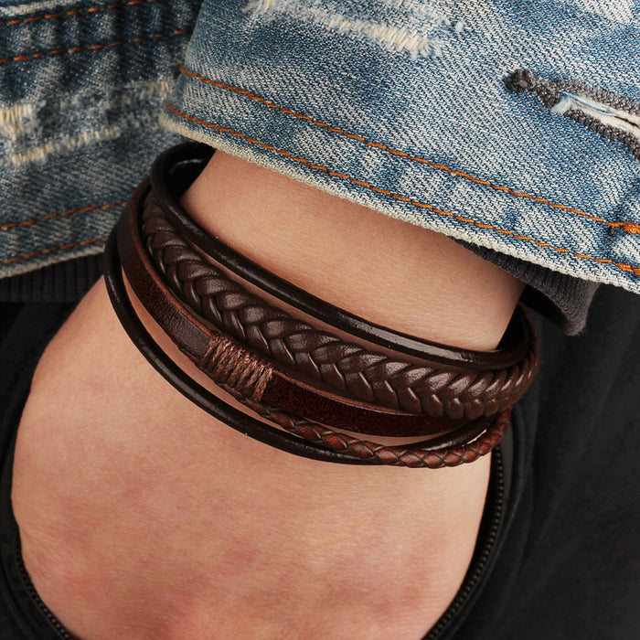 Men's Genuine Leather Classic Bracelet