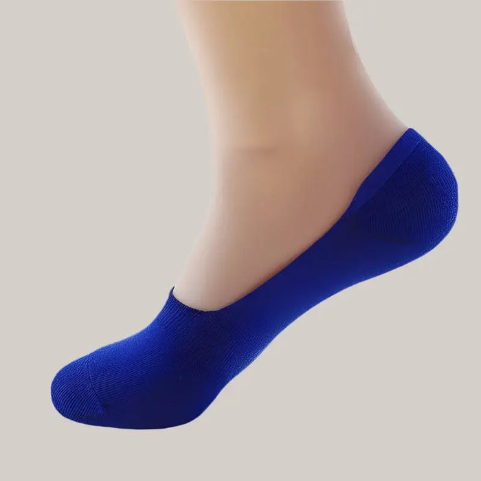 Summer Thin Boat Socks With Bamboo Fiber Blue
