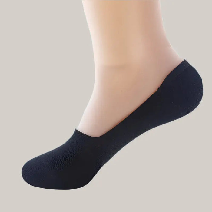 Summer Thin Boat Socks With Bamboo Fiber Black
