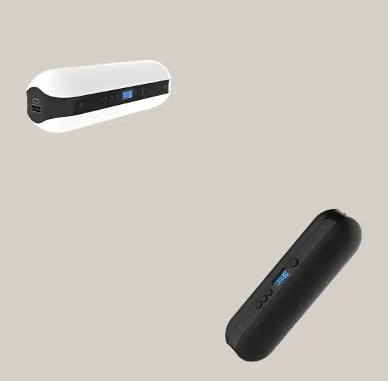 Smart Electric Bicycle Pump Black and white set