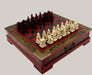 Painted Resin Chess Set – 25 × 24 cm, 2 Styles Red Astyle