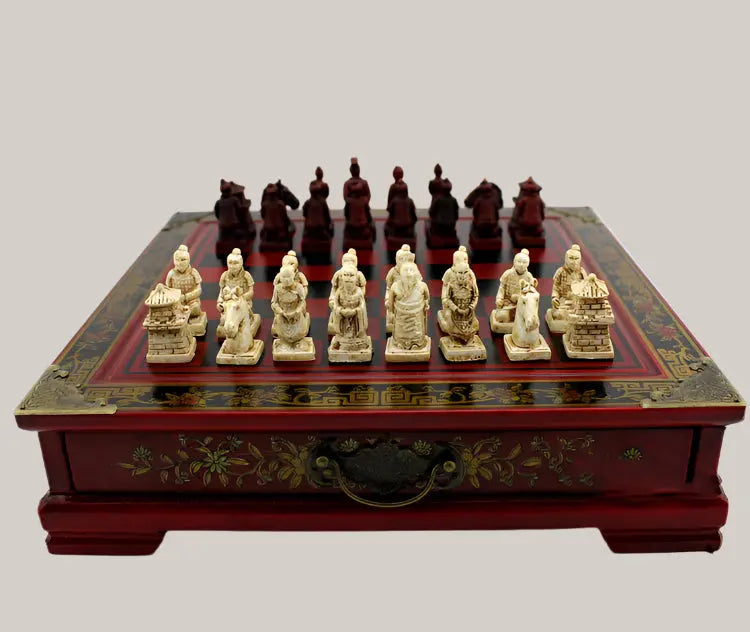 Painted Resin Chess Set – 25 × 24 cm, 2 Styles
