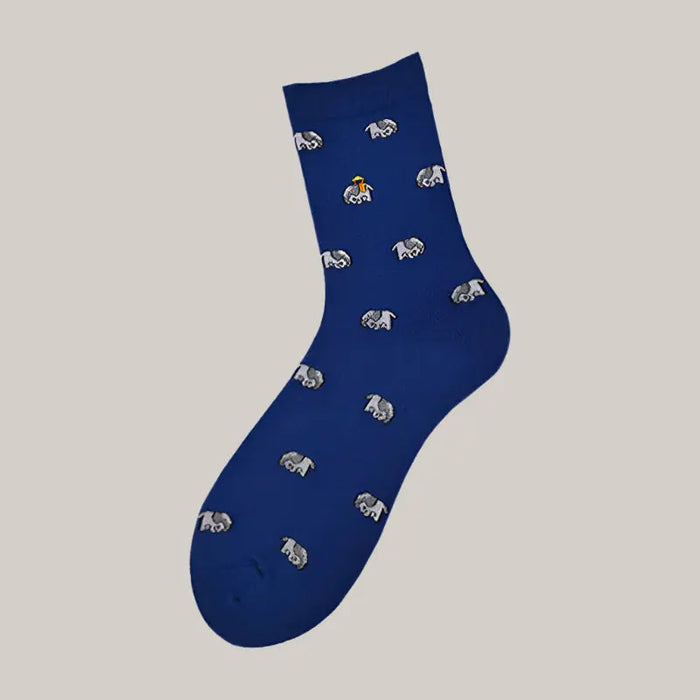 Socks For Men And Women Baby Elephant Blue One size