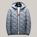 Warm Hooded Cotton Jacket Men Grey