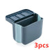 Foldable Drain Filter Shelf Kitchen Drain Basket Blue3pcs