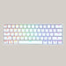 Wireless Bluetooth Keyboard Colorful PBT White
