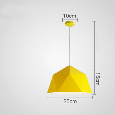 Colorful Mini Pendant Lamp Yellow Small