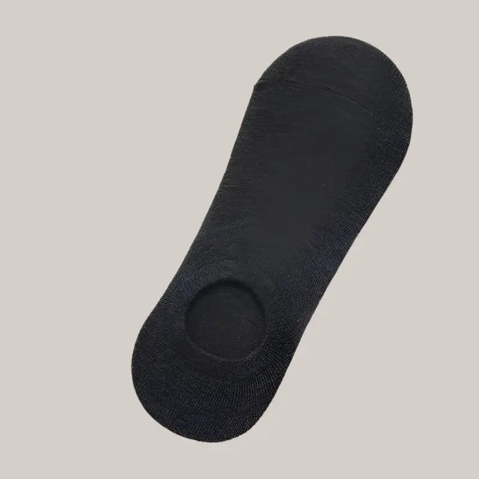 Socks Men And Women Solid Color Boat Socks Light black 1PCS