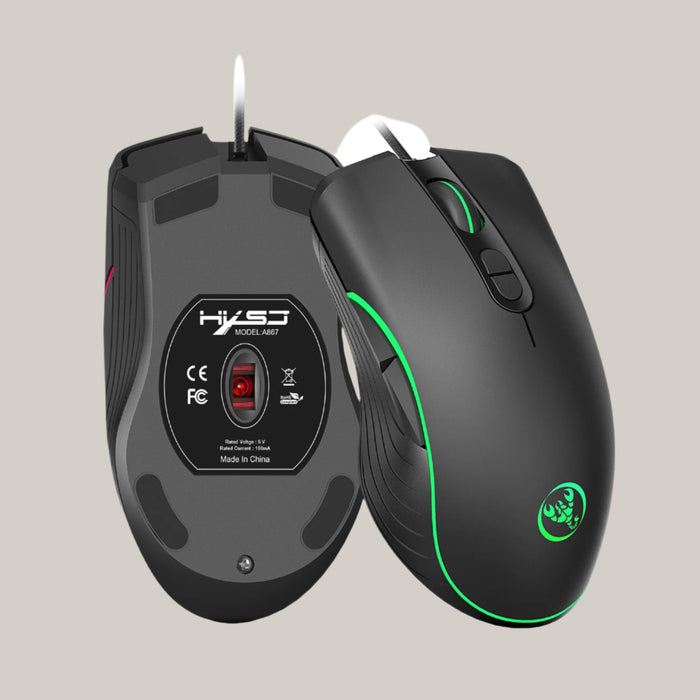 LED-Lit Wired Gaming Mouse A867RGB gaming mou