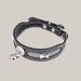 Bone-Pattern Collar for Cats and Dogs Black 25to32cm