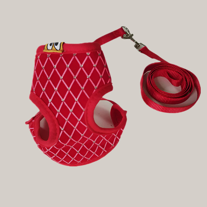 Dog Chest Harness Red