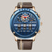 Uniquex Leather-Strap Watch Blue