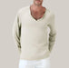 Cotton And Linen Ethnic Style Men's T-shirt Khaki