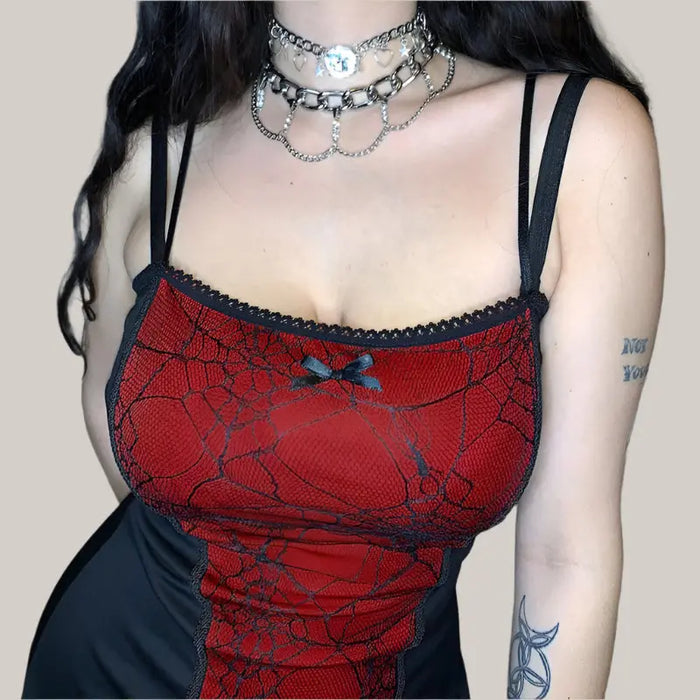 Spider webTank Tops