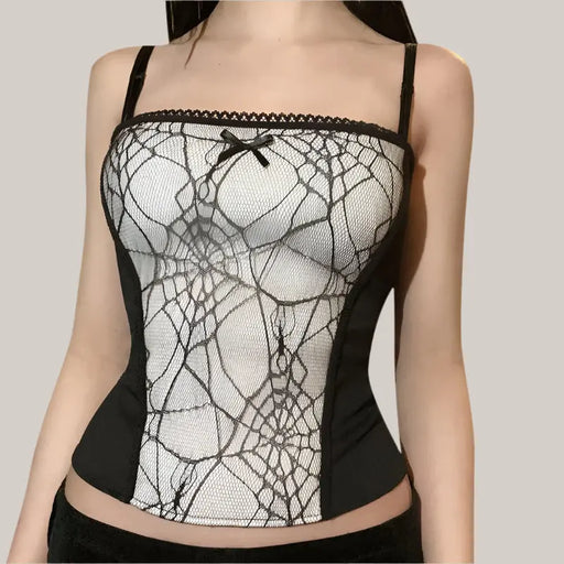 Spider webTank Tops